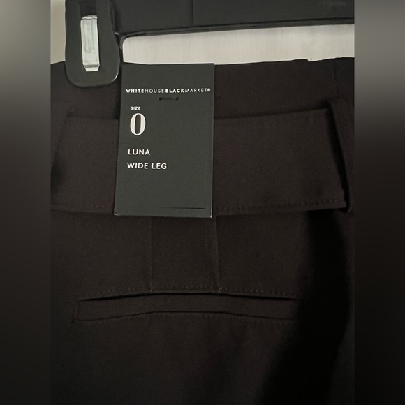 WHBM Petite Luna Wide Leg Trousers Black Women’s Size 0 - Picture 7 of 7